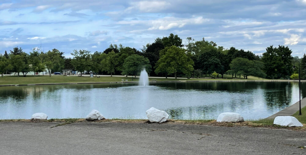 Fishing lake at Camp Dearborn